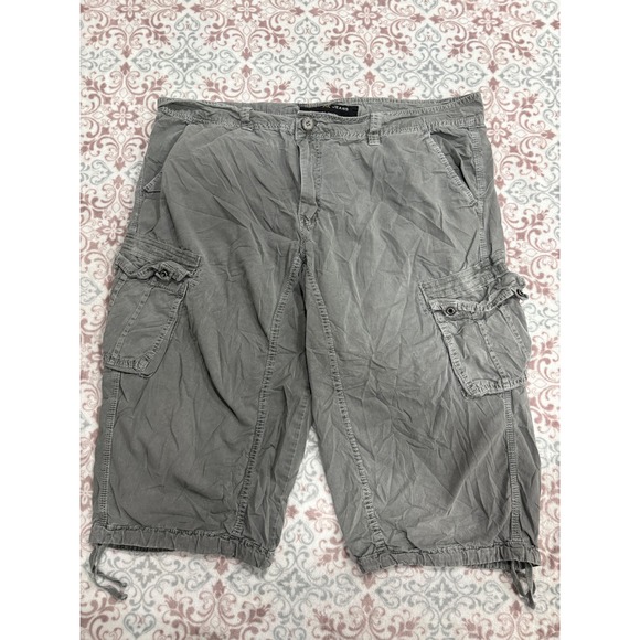 Xray Jeans Other - Xray Jeans Mens Gray Cotton Cargo Shorts Size 42 Utility Casual Drawstring Hem